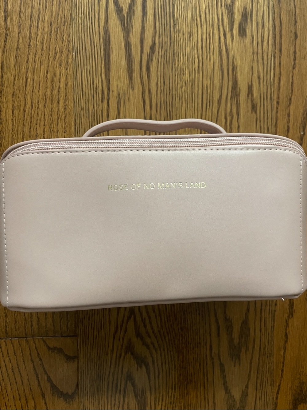 Blush Pink Top-Handle Cosmetic Bag